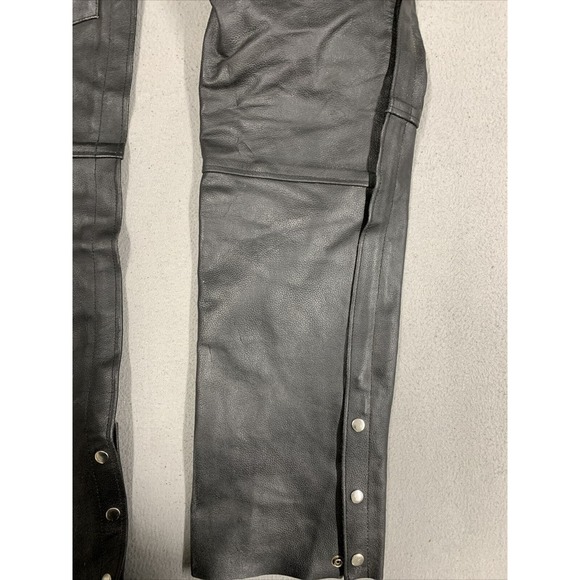 Himalaya Motor Bike Wear Chaps Mens Size Medium Motorcycle Riding Bikers Black - Picture 16 of 16